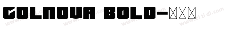 Colnova Bold字体转换